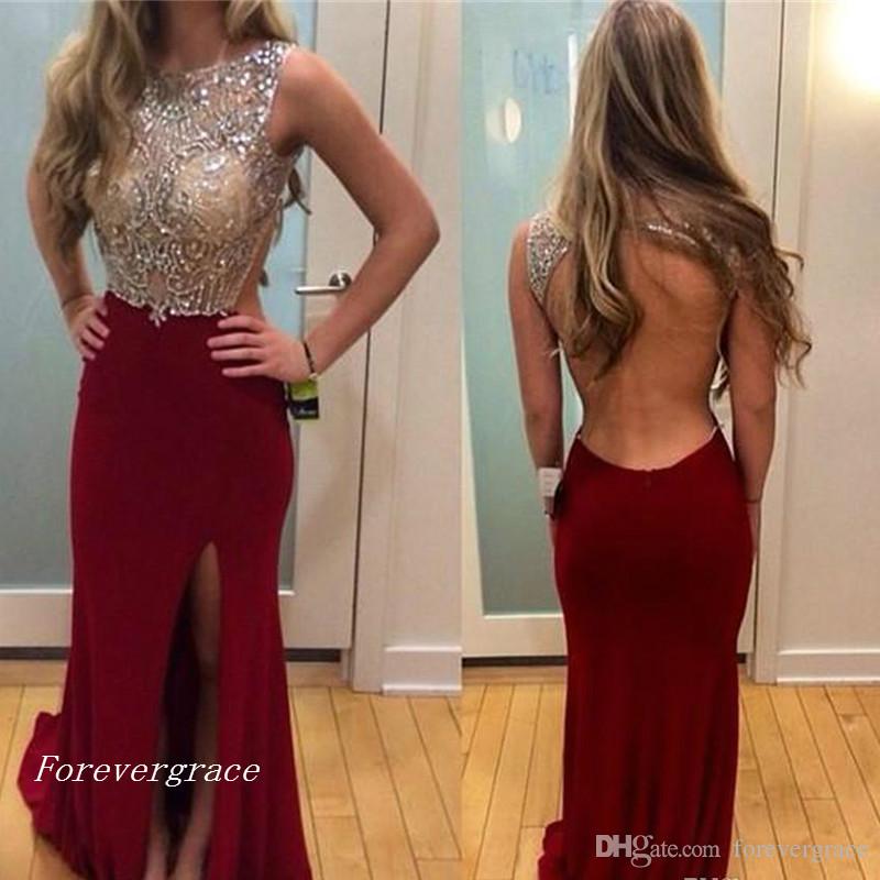 2019 Sexy Burgundy Formal Open Back Prom Dress Beaded Crystals Side Split Long Sweep Train Party Gown Custom Made Plus Size, Light purple
2019 Sexy Burgundy Formal Open Back Prom Dress Beaded Crystals Side Split Long Sweep Train Party Gown Custom Made Plus Size, Light purple