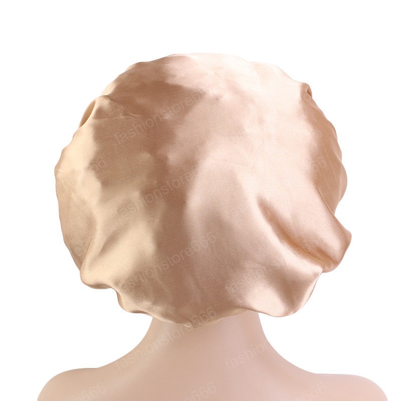 Muslim Women Extra Large Size Sleeping Satin Bonnet Turban Hat Cancer Chemo Beanies Hair Cap Headwrap Accessories