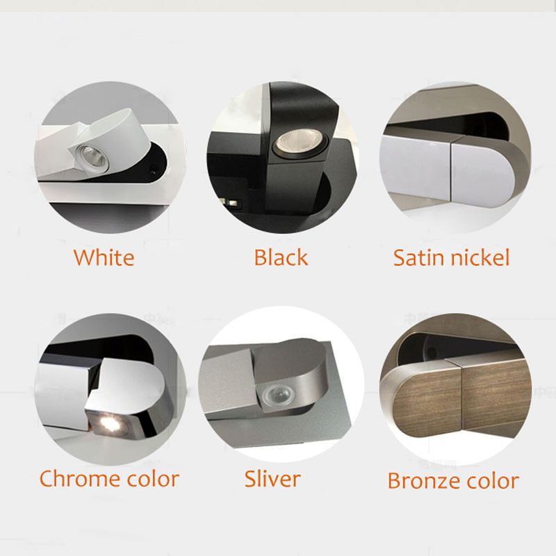 Bedroom Embedded Indoor LED Wall Light Bedside Reading Lamp Folding Recessed Wall Lamp Hotel Cafe Angle Adjustable Wall Light