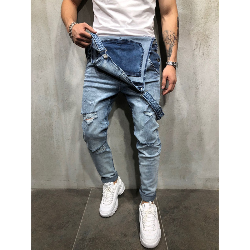 Fashion Men Pants Ripped Jeans Overalls Jumpsuits Hi Street Distressed Denim Bib Overalls For Man Suspender Pants Size -XXXL, Dark blue
Fashion Men Pants Ripped Jeans Overalls Jumpsuits Hi Street Distressed Denim Bib Overalls For Man Suspender Pants Size -XXXL, Dark blue