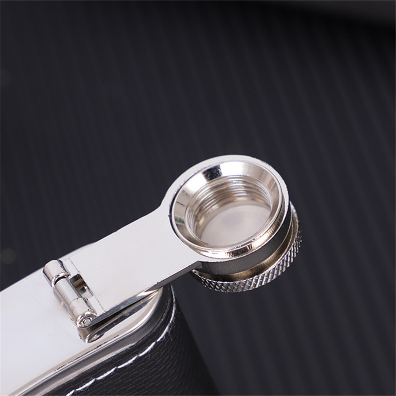 Bpa Free Mini 7oz Pu Leather Wrap Whisky Flagon 304Stainless steel Hip Flask Alcohol Bottle Vodka Hip Flask