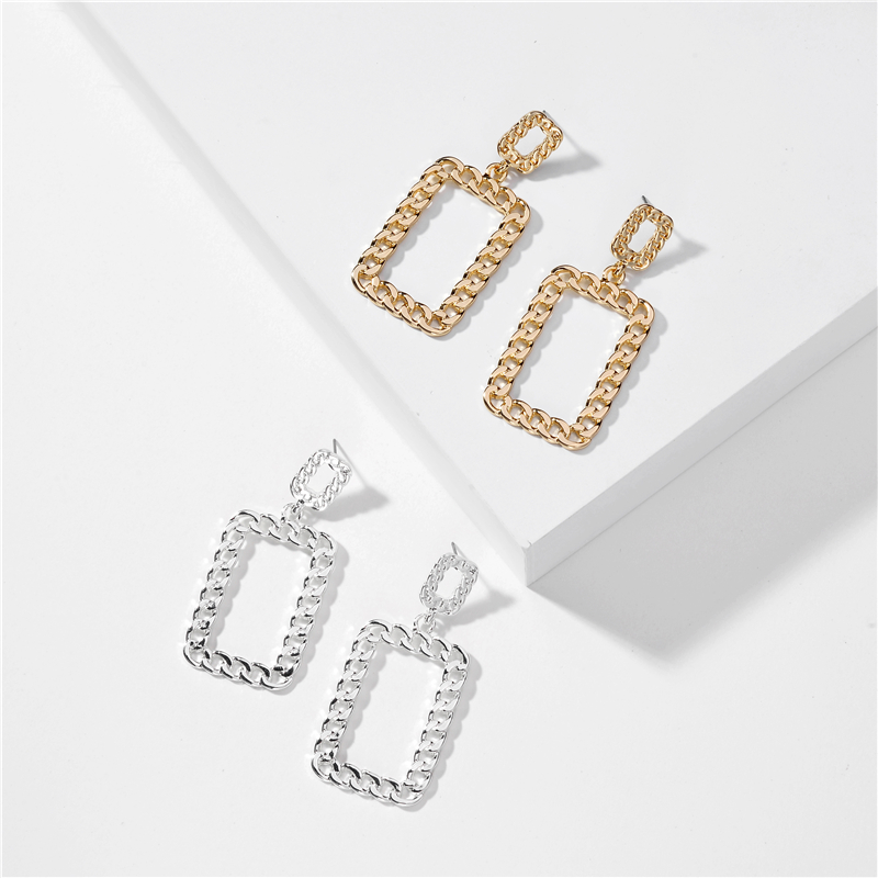 Dangle & Chandelier ZFYIN Trendy Fashion Jewelry Geometric Rectangle Statement Earring-Gold Color Flat Metal Chain Drop Earrings Women
Dangle & Chandelier ZFYIN Trendy Fashion Jewelry Geometric Rectangle Statement Earring-Gold Color Flat Metal Chain Drop Earrings Women