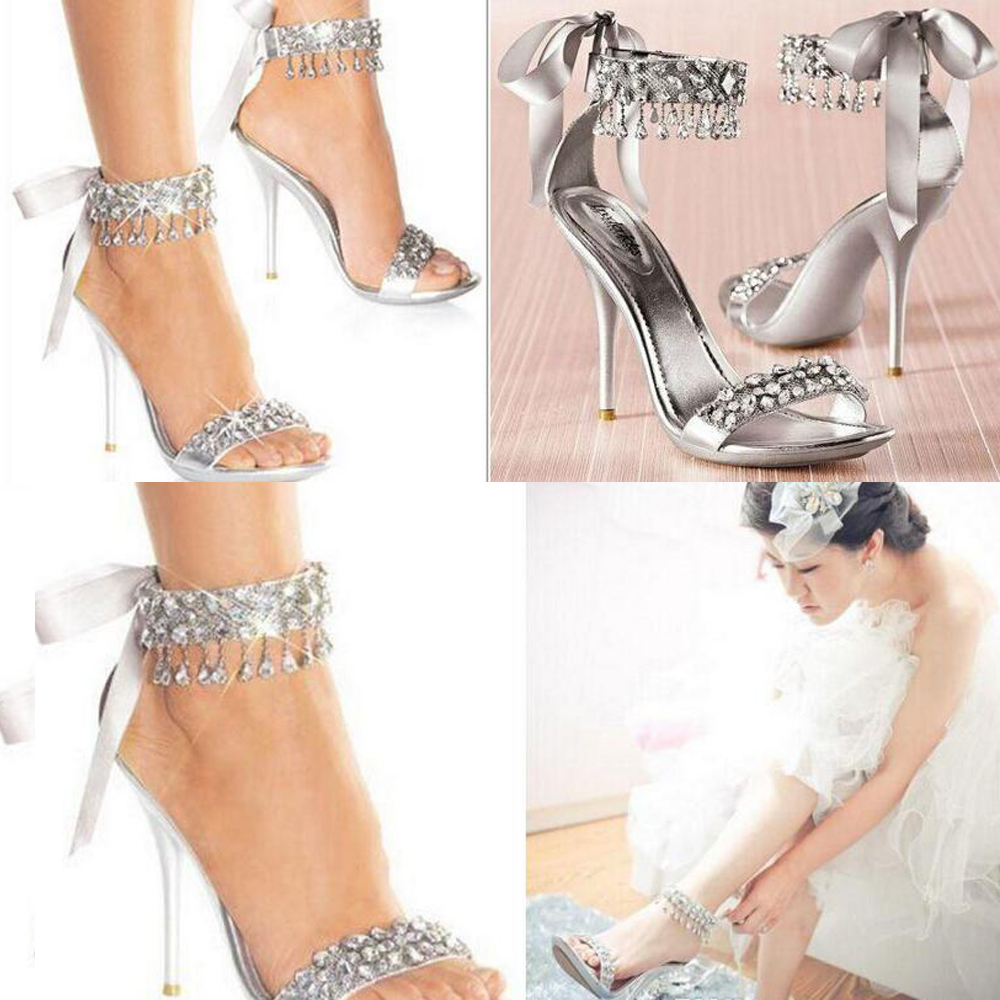 fashion wedding designer shoes silver Rhinestone High heels women's Shoe wedding bridal shoes sandal Bridal Shoes
fashion wedding designer shoes silver Rhinestone High heels women's Shoe wedding bridal shoes sandal Bridal Shoes