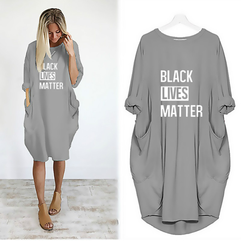 Black Lives Matter Womens New Dresses Fashion Trendy Dress Letters Print Women Summer High Quality Trendy Casual Dress Wholesale for Unisex
Black Lives Matter Womens New Dresses Fashion Trendy Dress Letters Print Women Summer High Quality Trendy Casual Dress Wholesale for Unisex