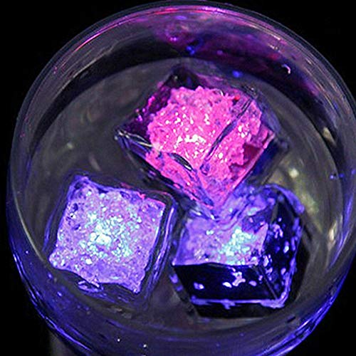 Multi Color LightUp LED Ice Cubes with Changing Lights Colorful Touch Sensing Nightlight LED Flash Ice Block