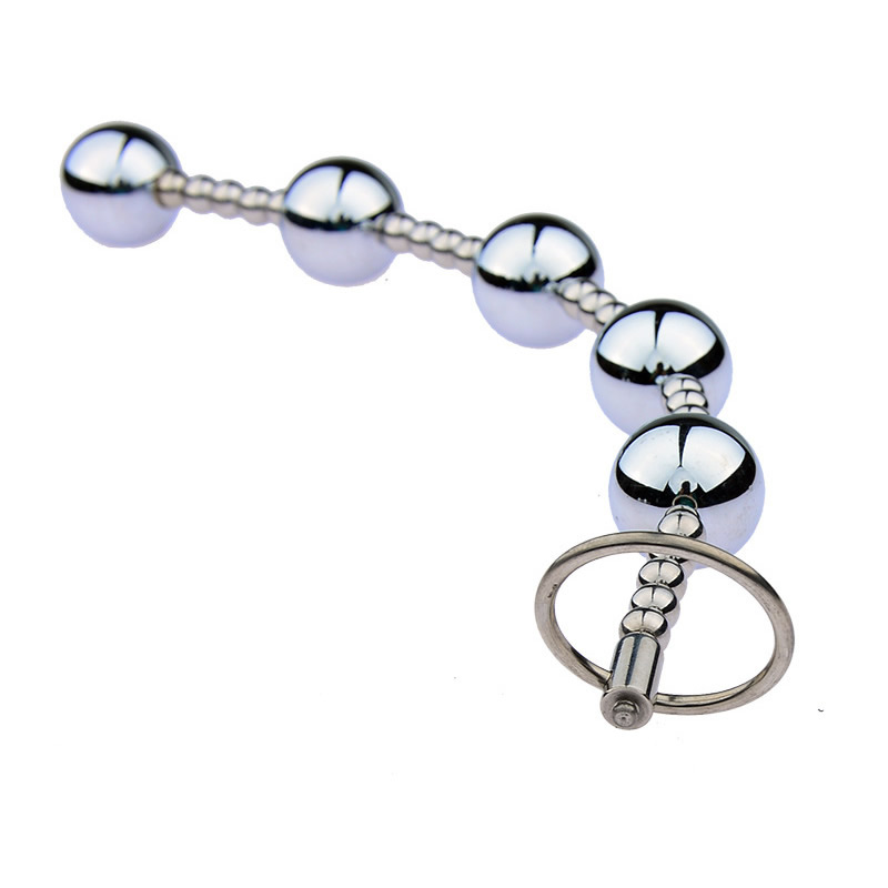 Anal Jouet tirant métal perles en acier Anus plug Butt Intruder Résumé Stimulateur Masseur SM Bondage Fetish engrenage adulte nouveauté