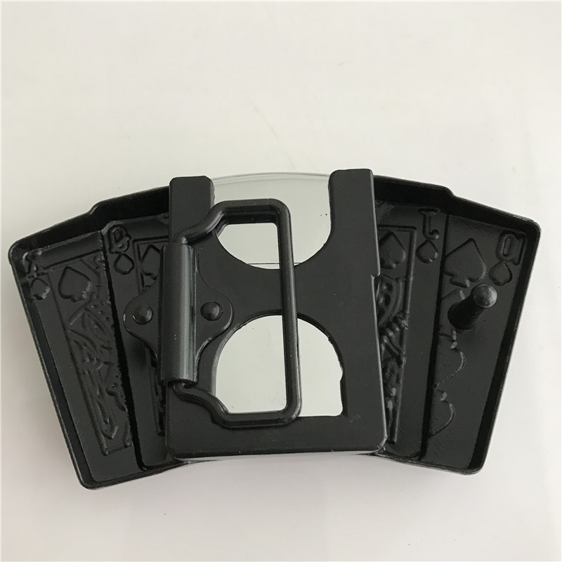 Retail New Spades 10JQKA Playing Cards Kerosene Lighter Cowboys Belt Buckle With Metal Men Belt Accessories Fit 4cm Wide Belt174I7