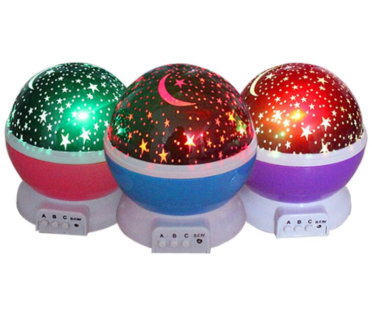 Party Decoration Rotating Night Light Projector LED Spin Starry Sky Star Lamp