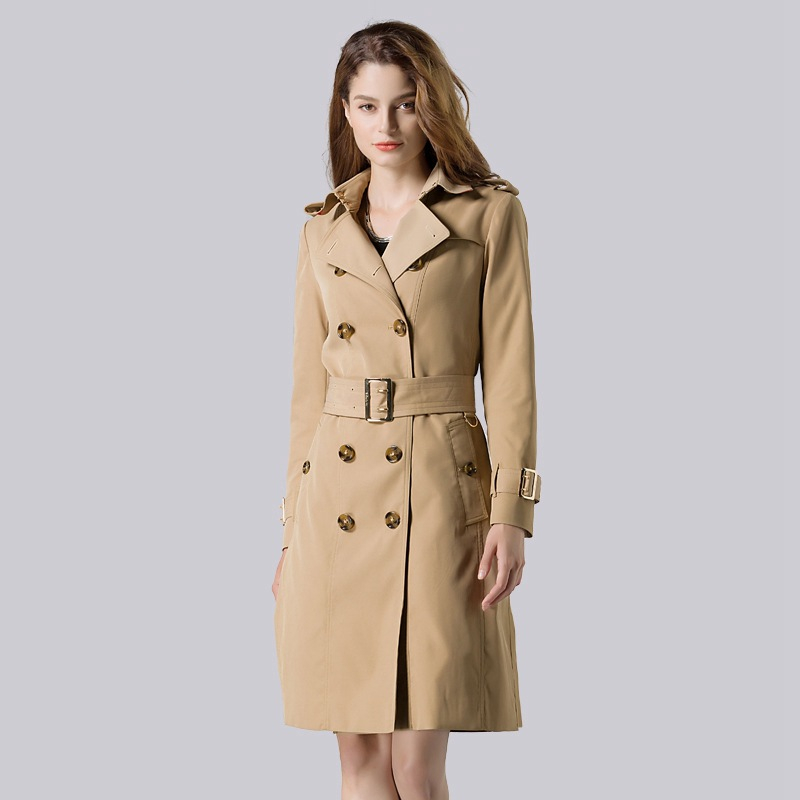 Spring Coat Women Turn-Down Collar Sashes Trech Coat Ladies Casual Khaki Slim Female Top Quality Waterproof Overcoat D300
Spring Coat Women Turn-Down Collar Sashes Trech Coat Ladies Casual Khaki Slim Female Top Quality Waterproof Overcoat D300
