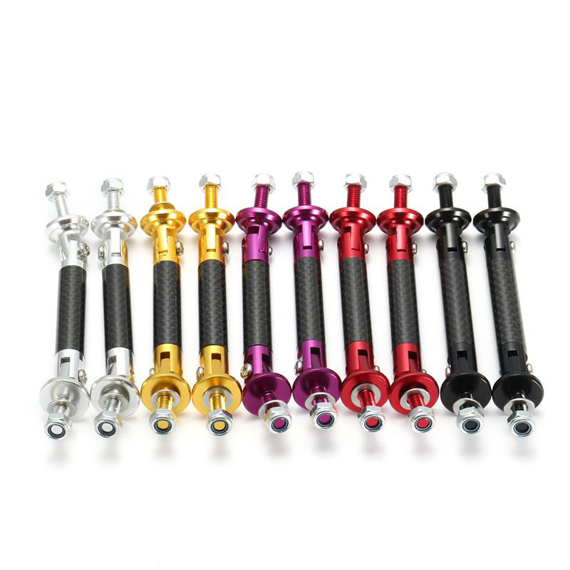 2Pcs/set 75mm Universal Carbon Fiber Adjustable Front Rear Wind Splitter Car Bumper Protector Rod Support