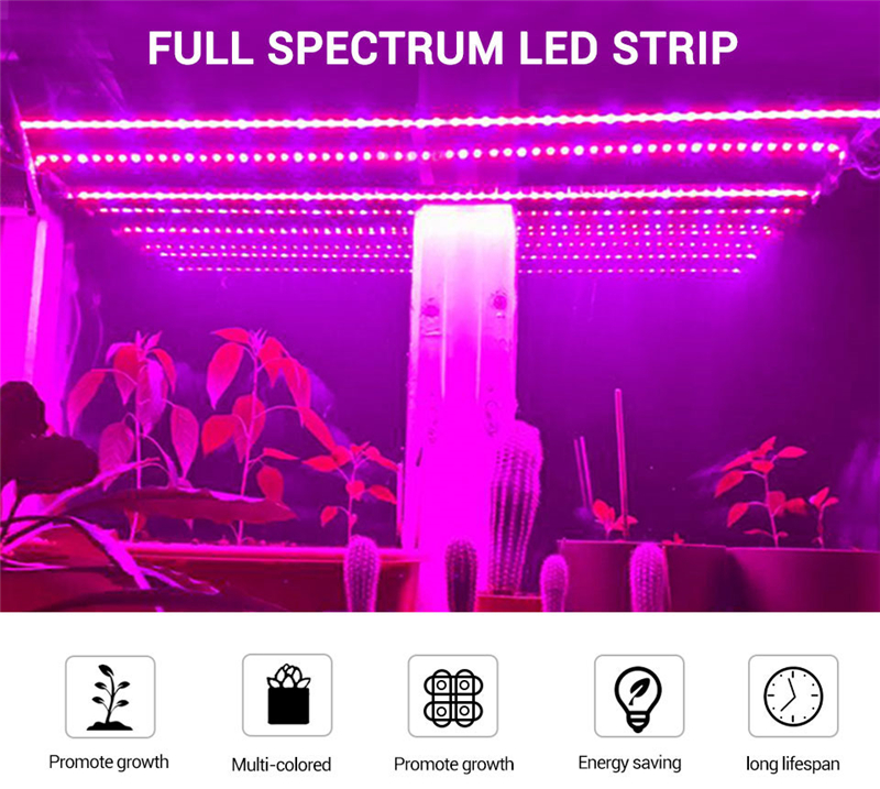 LED Grow Light Full Spectrum Plant Grow Strip Light USB 5V 2835 SMD Flexible Lamp for Indoor Plant Flower Seedling