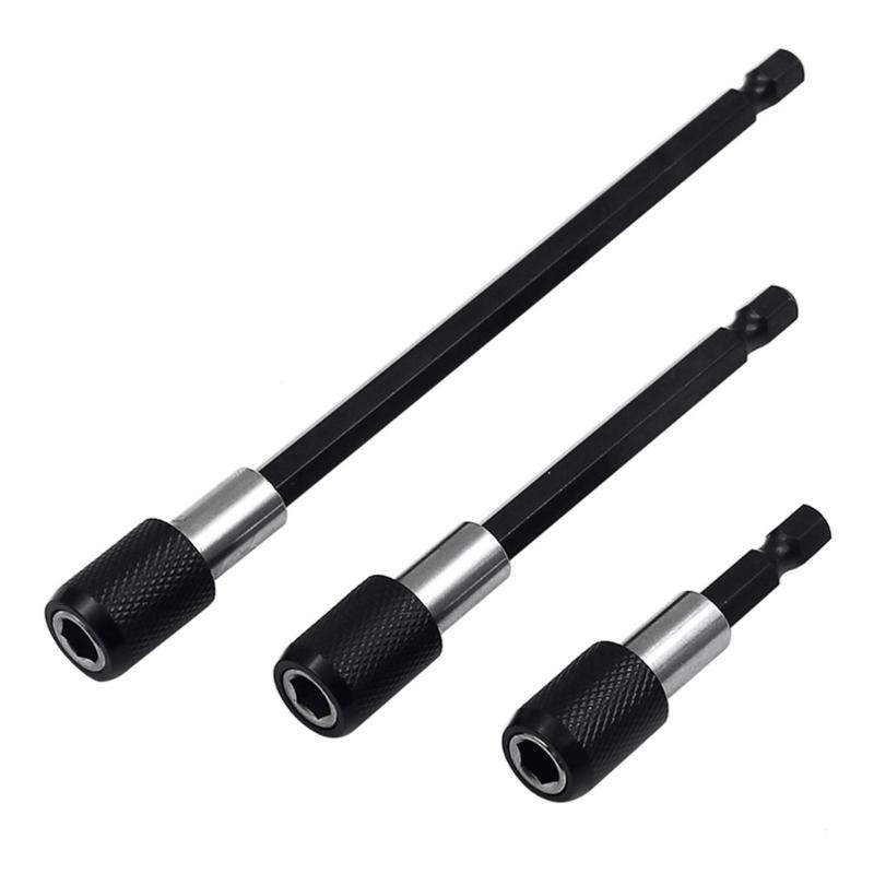 3Pcs Chrome Vanadium Steel Hex Shank Quick Release Screwdriver Bit Holder Extension Bar Drill Socket Adapter
3Pcs Chrome Vanadium Steel Hex Shank Quick Release Screwdriver Bit Holder Extension Bar Drill Socket Adapter