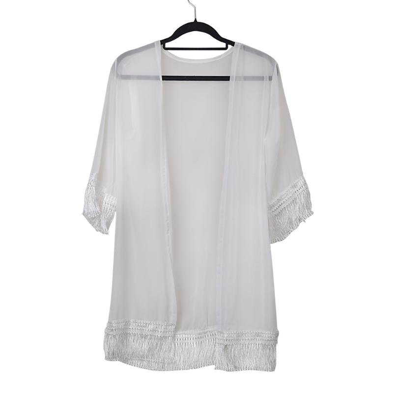 Popular Women Tassels Beach Long Shirt Dress Lace Chiffon Beach Cover Ups Bathing Sunscreen Cardigan Clothes
Popular Women Tassels Beach Long Shirt Dress Lace Chiffon Beach Cover Ups Bathing Sunscreen Cardigan Clothes