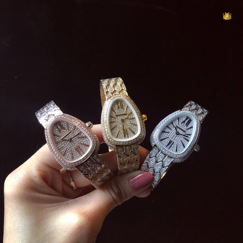 Wristwatches Women Watches Snake WatchQuartz Movement Full Diamond Simple And Elegant Watch Male Clock, Silver
Wristwatches Women Watches Snake WatchQuartz Movement Full Diamond Simple And Elegant Watch Male Clock, Silver