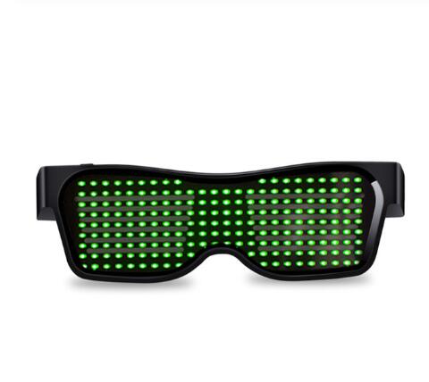 Magic Bluetooth Led Party Glasses APP Control Shield Luminous Glasses USB Charge DIY App Control Multi-lingual Quick Flash Led
