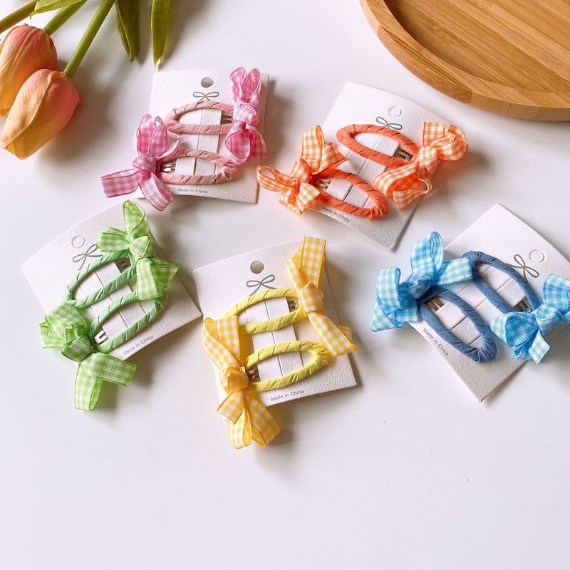 1 Pair New Korean Simple Small Fresh Plaid Fabric Bow BB Clip for Sweet Girl Children Fashion Hairpins Hair Accessories
1 Pair New Korean Simple Small Fresh Plaid Fabric Bow BB Clip for Sweet Girl Children Fashion Hairpins Hair Accessories