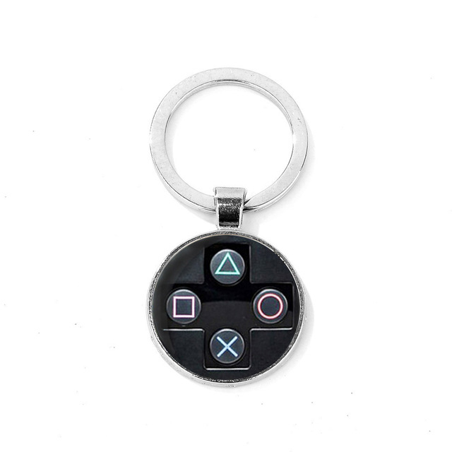 Creative Video Game Controller Pattern Keychain Handmade Round Glass Key Ring Gift for Boys Bag Charm Llaveros Para Hombre, Slivery;golden
Creative Video Game Controller Pattern Keychain Handmade Round Glass Key Ring Gift for Boys Bag Charm Llaveros Para Hombre, Slivery;golden