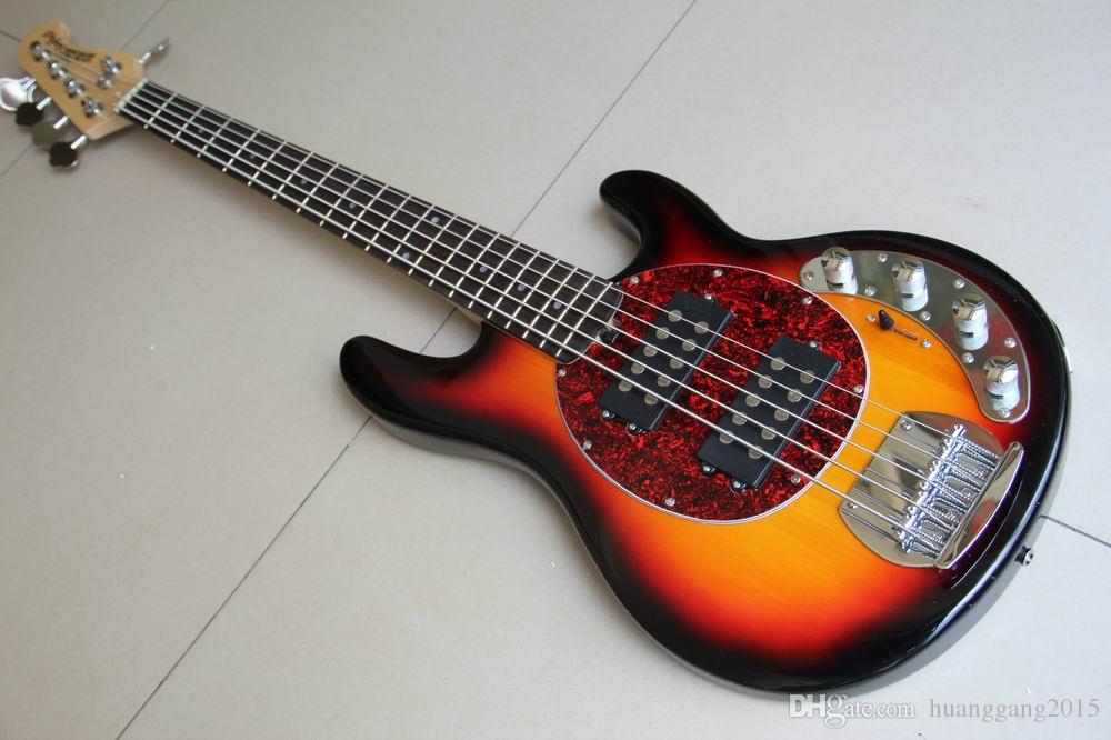 Wholesale China Guitar Musicmanbass 5 String Electric Bass Guitar Ernie Ball 5 String Ray 5 String Bass Guitar In Sunburst 120510
