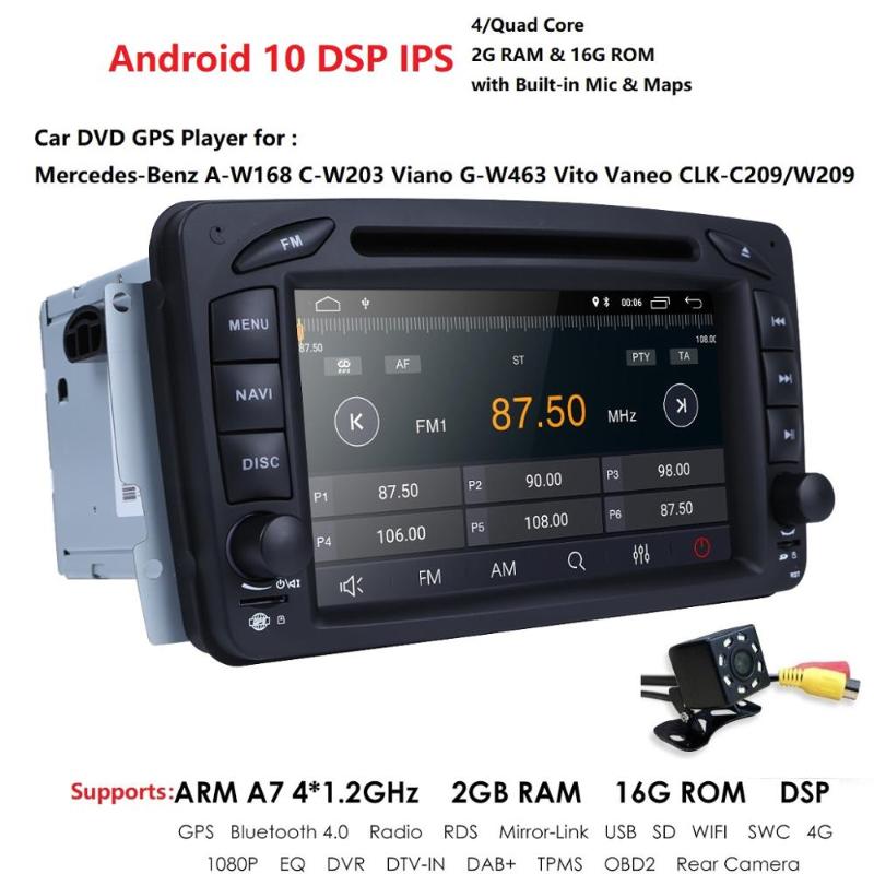 2 Din 7 Inch Car radio DVD player For CLK W209 W203 W208 W463 Android 10 IPS DSP 2GB+16GB with WIFI RDS Rear Cam car dvd
2 Din 7 Inch Car radio DVD player For CLK W209 W203 W208 W463 Android 10 IPS DSP 2GB+16GB with WIFI RDS Rear Cam car dvd
