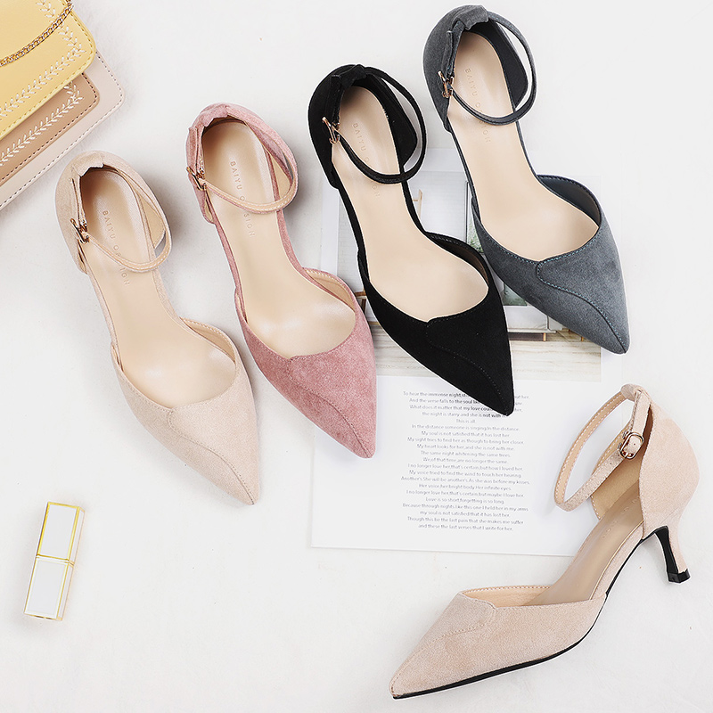 2020 Shoes Woman Heels Faux Suede Thin High Heels Pointed Toe Ankle Strap Cover Office Ladies Work Career Pumps Sandals, 165-1-black
2020 Shoes Woman Heels Faux Suede Thin High Heels Pointed Toe Ankle Strap Cover Office Ladies Work Career Pumps Sandals, 165-1-black