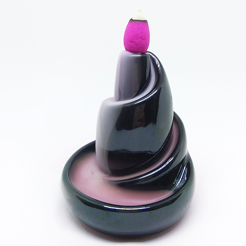 F Circling Ceramic Incense Burner Sandalwood Backflow Cone Censer Holders Creative Stone Home Decor Furnishing Articles house
F Circling Ceramic Incense Burner Sandalwood Backflow Cone Censer Holders Creative Stone Home Decor Furnishing Articles house