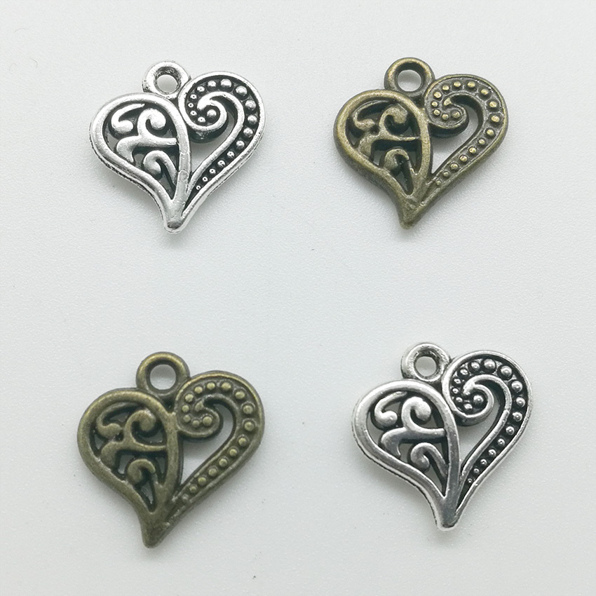100pcs Cute Hearts Alloy Charms Pendant Jewelry Making DIY Retro Ancient Silver Pendant For Bracelet Necklace Keychain 15x14mm, Bronze;silver
100pcs Cute Hearts Alloy Charms Pendant Jewelry Making DIY Retro Ancient Silver Pendant For Bracelet Necklace Keychain 15x14mm, Bronze;silver