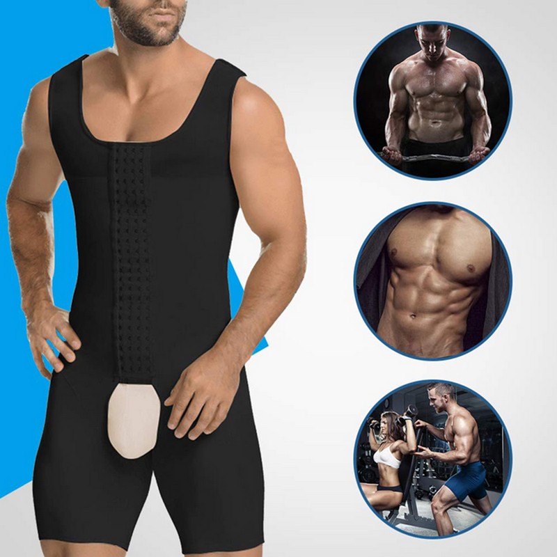 Man Full Body Shaper Slimming Tummy Control Shapewear Plus Size 6XL Tummy Shaper Vest Underwear Corset Waist Cincher Men Bodysuit
