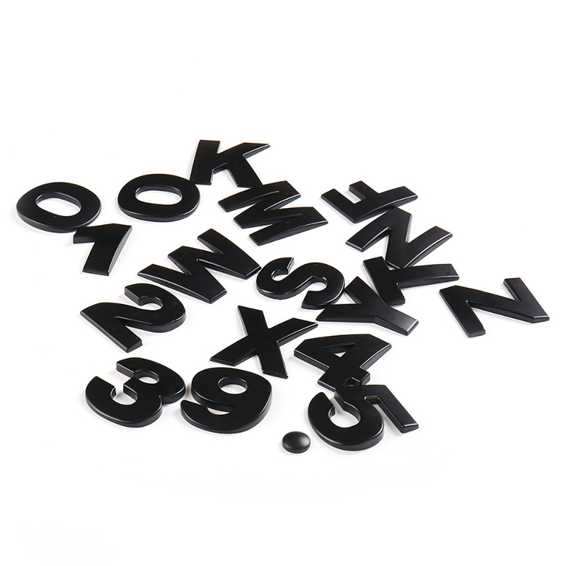 3D Metal Emblem Car Stickers 26pcs Letters 9pcs Numbers Chrome DIY Car Badge Logo Decoration 2.5cm Automobile Motorcycles Decales