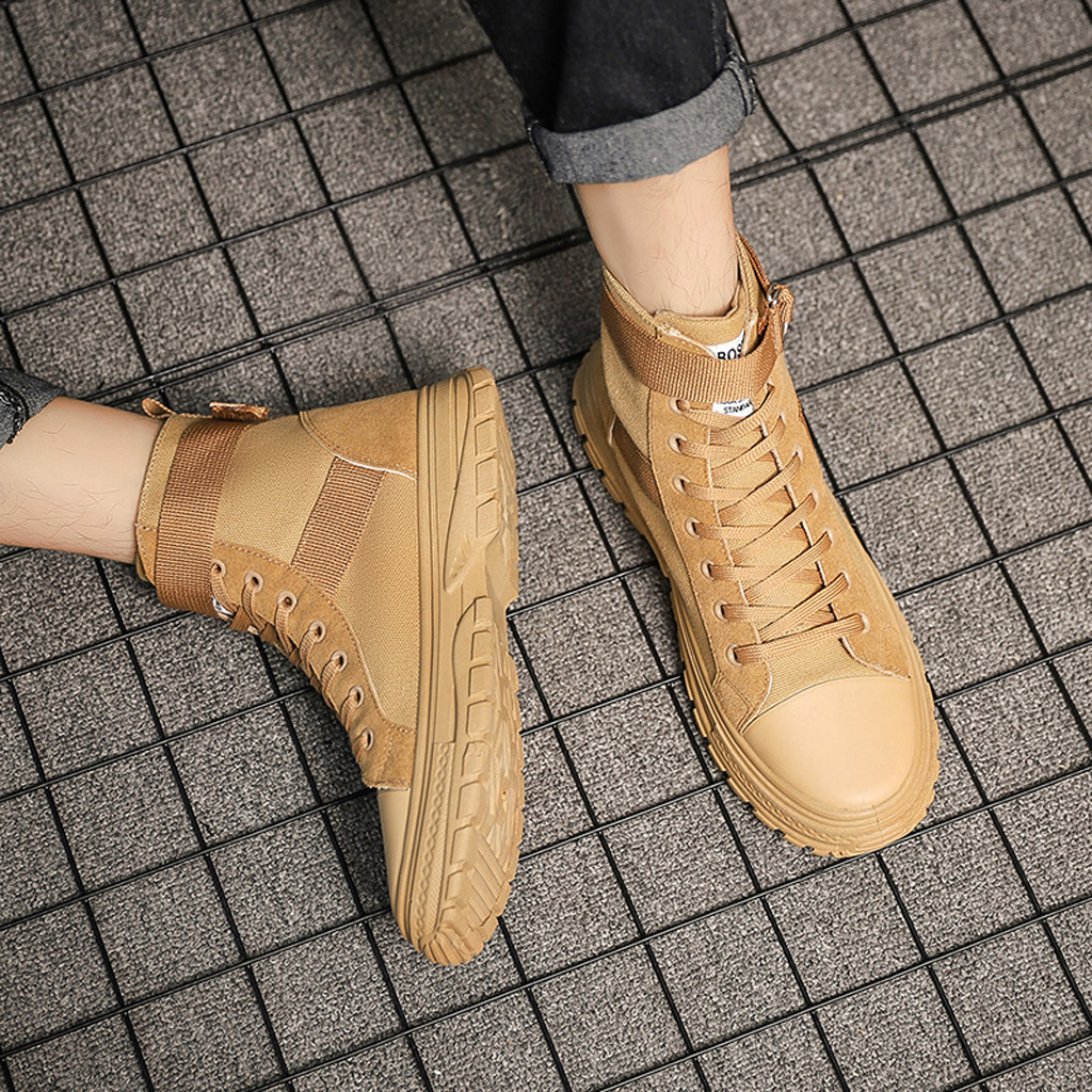 Buckle Men's Retro England Lace Boots High-Top Tooling Canvas Shoes Male Solid Color Khaki Short Booties, Black
Buckle Men's Retro England Lace Boots High-Top Tooling Canvas Shoes Male Solid Color Khaki Short Booties, Black