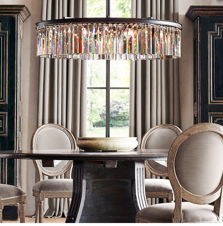Luxurious Crystal Hanging Lamps Fixture Round Chandelier Luminaire Drop Lamp for Living Dining room Restaurant Cafe