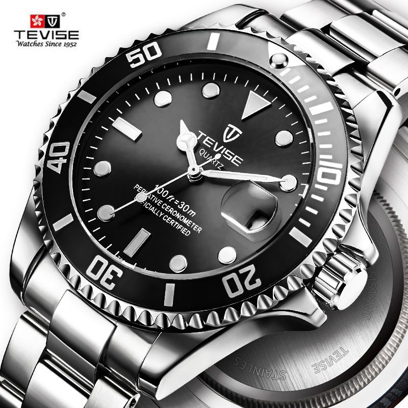 TEVISE Fashion Men Quartz Watch Calendar Waterproof Business Watches Stainless Steel Mens Watches relojo mascuino, Slivery;brown
TEVISE Fashion Men Quartz Watch Calendar Waterproof Business Watches Stainless Steel Mens Watches relojo mascuino, Slivery;brown