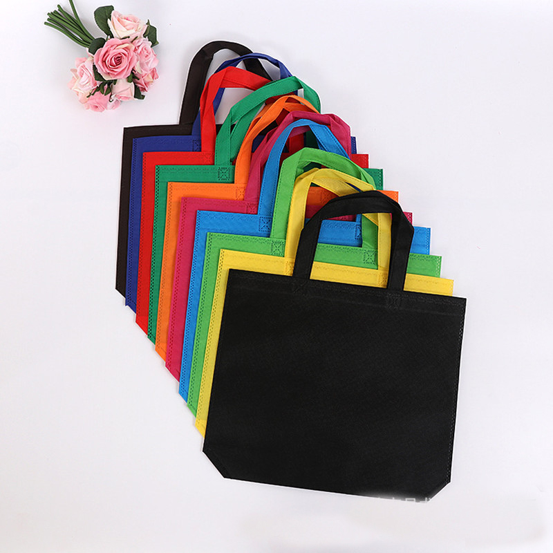 20pcs non woven shopping bag biodegradable packaging bags custom organza bags recycled retail packaging bag