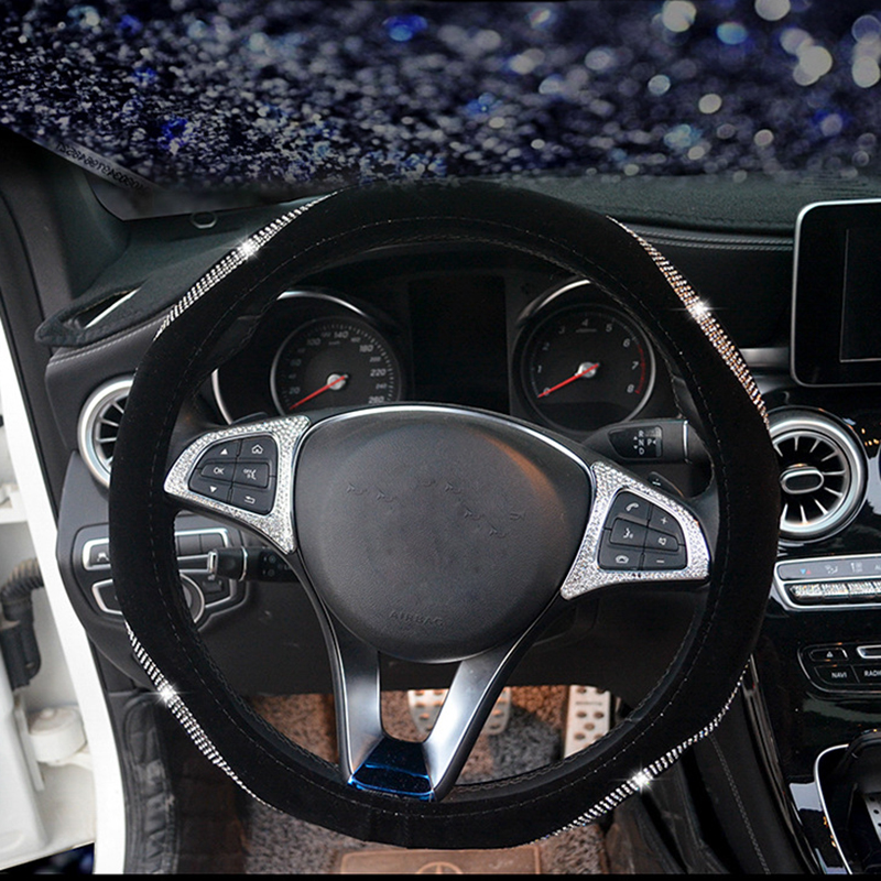 Short Plush with Crystal Rhinestone Steering Wheel Covers Case Diamond Auto Steering-Wheel Covers For Girls Car Accessories
Short Plush with Crystal Rhinestone Steering Wheel Covers Case Diamond Auto Steering-Wheel Covers For Girls Car Accessories