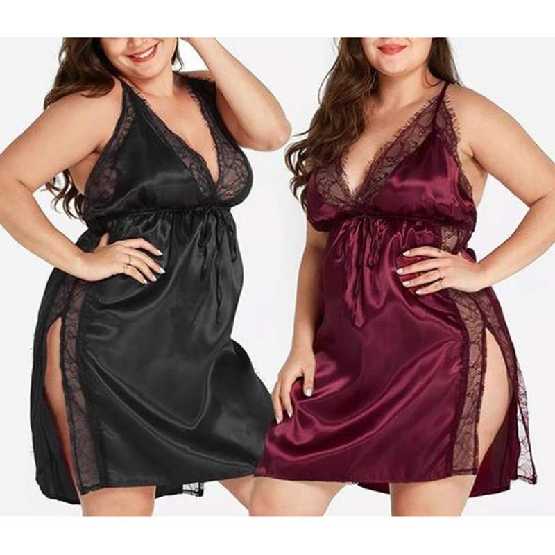 Womens Sling Homewear Lingerie Sleepwear Black Night Gown Lingerie Ladies Sexy Lace Babydolls Sleepwear Plus Size
Womens Sling Homewear Lingerie Sleepwear Black Night Gown Lingerie Ladies Sexy Lace Babydolls Sleepwear Plus Size