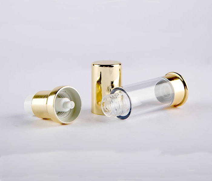 5ml 10ml 30ml Empty Pump Bottles Gold Silver 15ml Airless Bottle for Cosmetic Emulsion Essence Cosmetics Container
