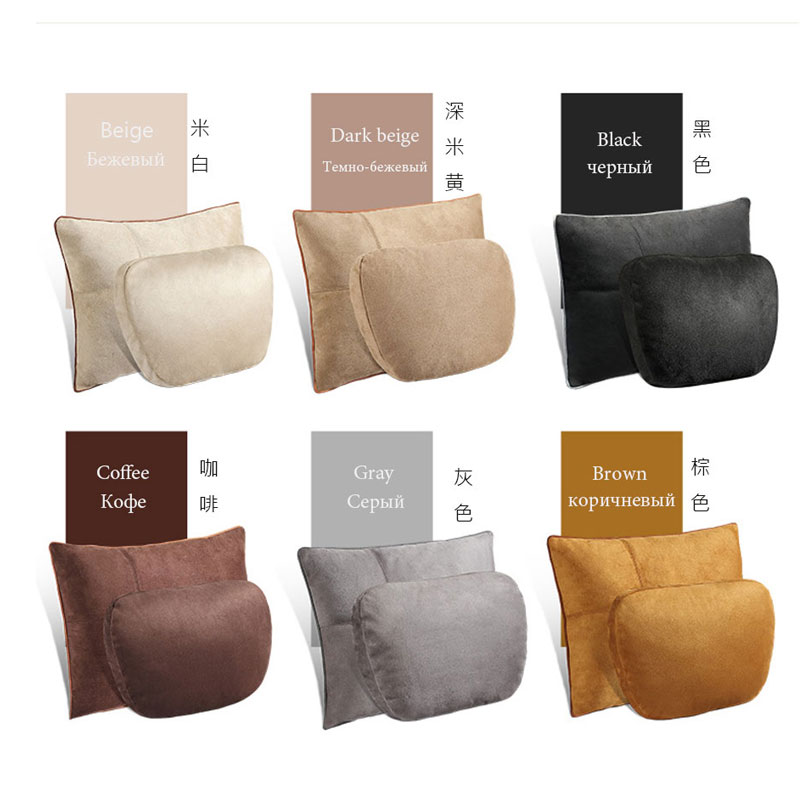 2 Pcs Universal Car Headrest S Class Ultra Soft Pillow For Mercedes Maybach Protective waist car seat mbar pillows xury accessories