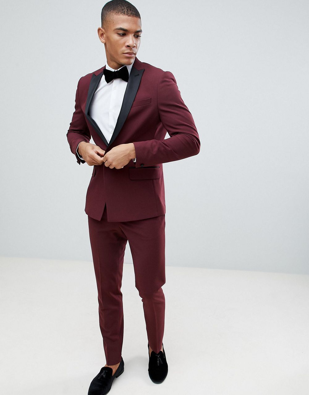 Wine Red Mens Suits Wedding Groom Slim Fit Suits Formal Prom Groomsman Tuxedos Suits Custom Made Boys Jacket