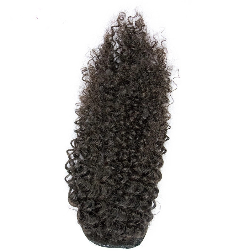 Long black Curly drawstring ponytail human hair ,Most Current totally free ponytail hairstyle for black women full natural 160g