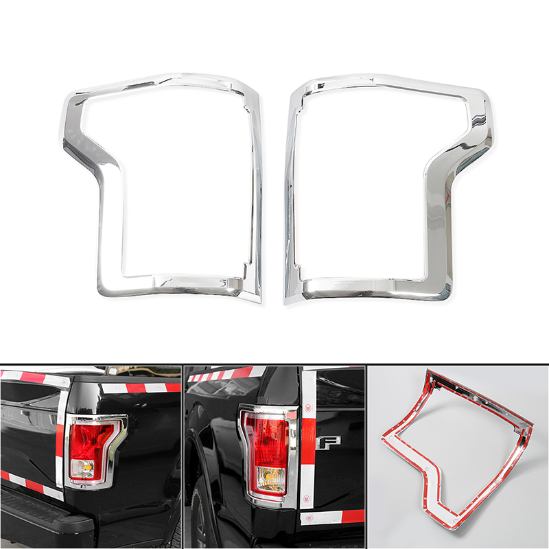 Chrome Taillight Trim Bezel Cover Lamp Frame Decoration Trim For Ford F150 2016 UP Auto Styling Exterior Accessories