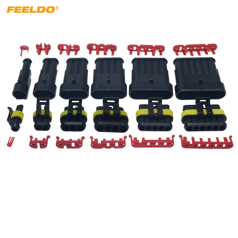 FEELDO Auto Waterproof 1/2/3/4/5/6 Pin Way Electrical Wire Connector Plug Car Motorcycle Marine HID AWG Socket #3924
FEELDO Auto Waterproof 1/2/3/4/5/6 Pin Way Electrical Wire Connector Plug Car Motorcycle Marine HID AWG Socket #3924