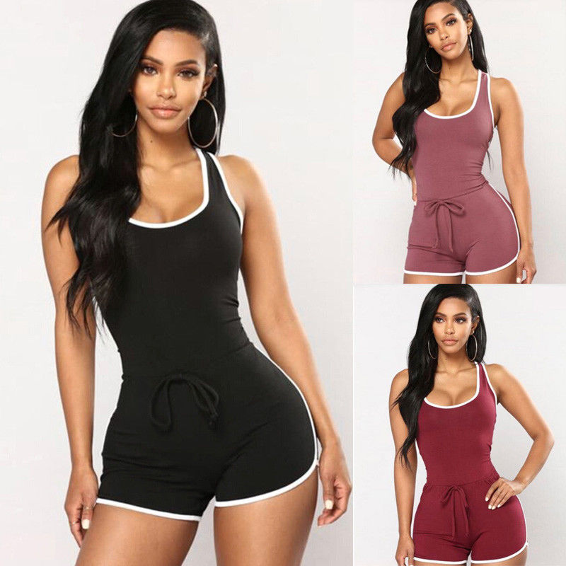 Summer Women Casual Sleeveless Slim Fitness Jumpsuits Bodycon Bandage Romper Ladies Fitness Gym Sporty Breathable Sportwear, Black
Summer Women Casual Sleeveless Slim Fitness Jumpsuits Bodycon Bandage Romper Ladies Fitness Gym Sporty Breathable Sportwear, Black