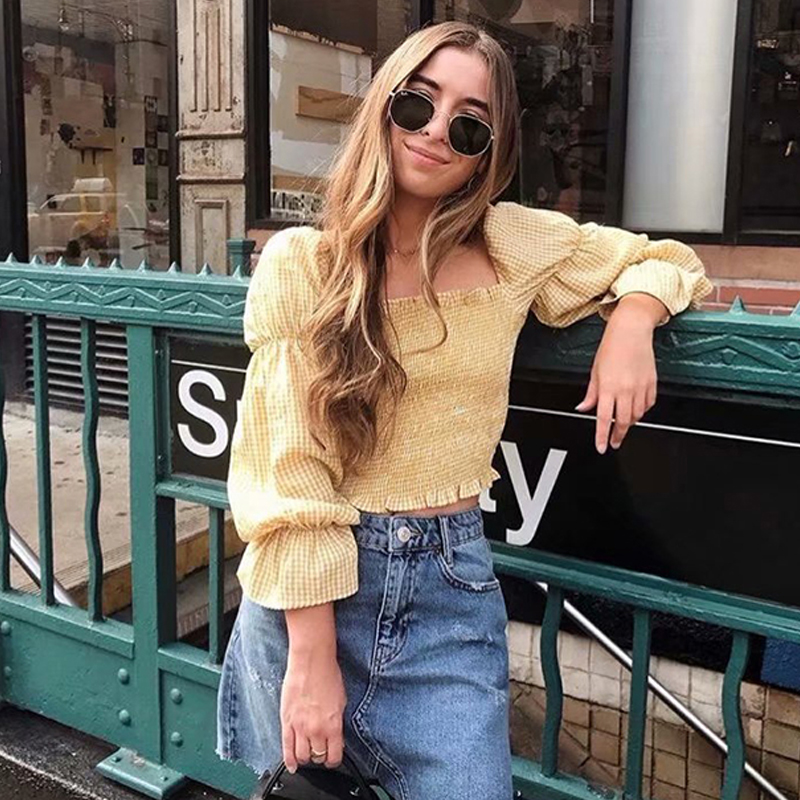 Spring women' Print Off Shoulder shirt 2019 Summer Elasticated waist blouse lady top shirt women short ruffled blouse shirts, Yellow
Spring women' Print Off Shoulder shirt 2019 Summer Elasticated waist blouse lady top shirt women short ruffled blouse shirts, Yellow