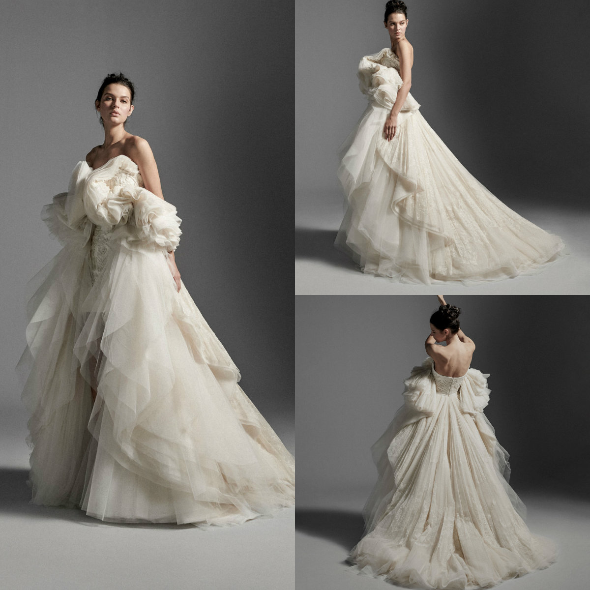 a line krikor jabotian wedding dresses ruffles strapless bridal gowns plus size zipper back wedding gown robe de marie custom