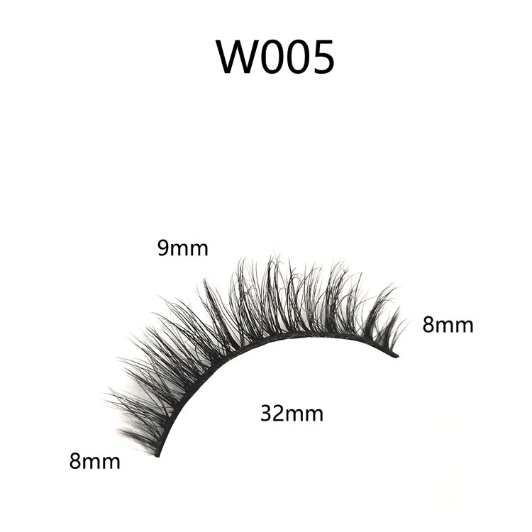 New Pure Handmade 10mm 3D False Eyelashes Natural Style Slender Stereo Multilayer 5D Mink Eyelashes Makeup Fake Eyelash Extension Free Lash