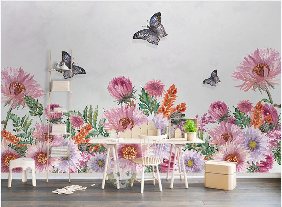 3d wallpaper custom photo mural Nordic hand painted floral butterfly background wall home decor wall picture 3d stickers, Non-woven
3d wallpaper custom photo mural Nordic hand painted floral butterfly background wall home decor wall picture 3d stickers, Non-woven