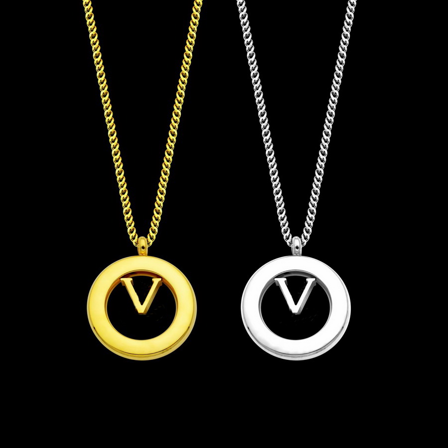 Europe America Style Men Lady Women Titanium steel Lovers Thick Long Necklace Sweater chain With Hollow Out V Initials Round Pendant, Silver
Europe America Style Men Lady Women Titanium steel Lovers Thick Long Necklace Sweater chain With Hollow Out V Initials Round Pendant, Silver