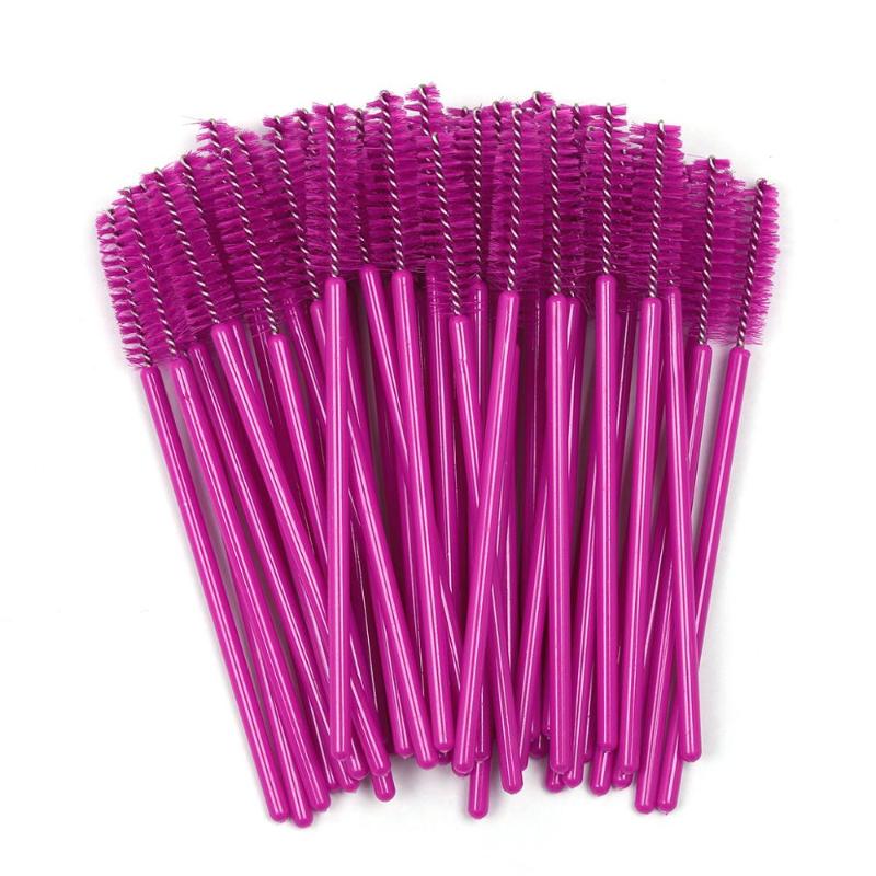 Six Colors Disposable Mascara Wands Mini Lashes Brushes Mascara Applicator Micro Spoolie Brushes For Eye Lash