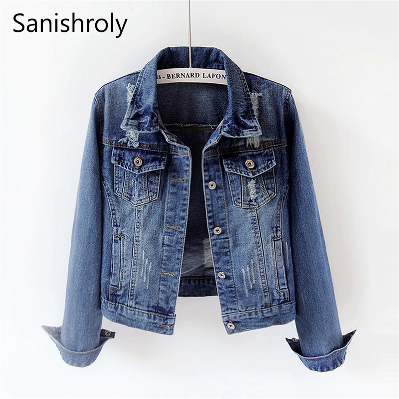 Sanishroly Autumn Women Denim Jacket Hole Boyfriend Jean Coat Female Long Sleeve Basic Outerwear Short Top Plus Size 6XL SE575, Blue
Sanishroly Autumn Women Denim Jacket Hole Boyfriend Jean Coat Female Long Sleeve Basic Outerwear Short Top Plus Size 6XL SE575, Blue