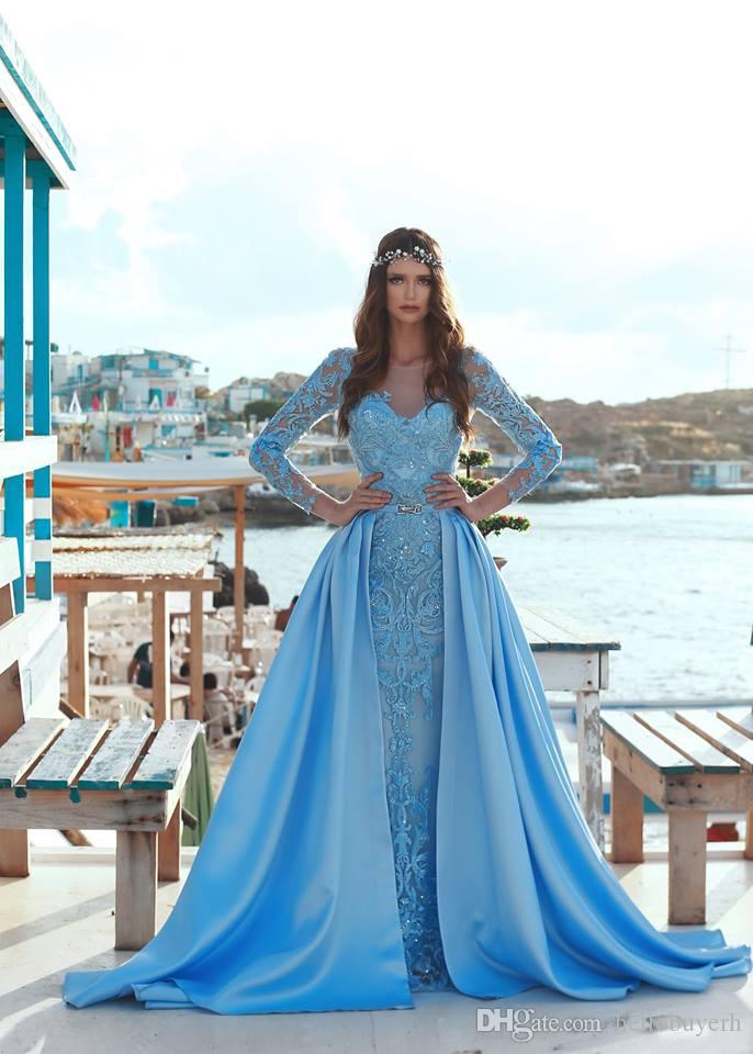 2019 New Beach Blue Lace Long Sleeve Princess Corset Wedding Guest Dress Detachable Skirt Train Cheap African Nigerian Lace Dress Gowns, Same as image
2019 New Beach Blue Lace Long Sleeve Princess Corset Wedding Guest Dress Detachable Skirt Train Cheap African Nigerian Lace Dress Gowns, Same as image