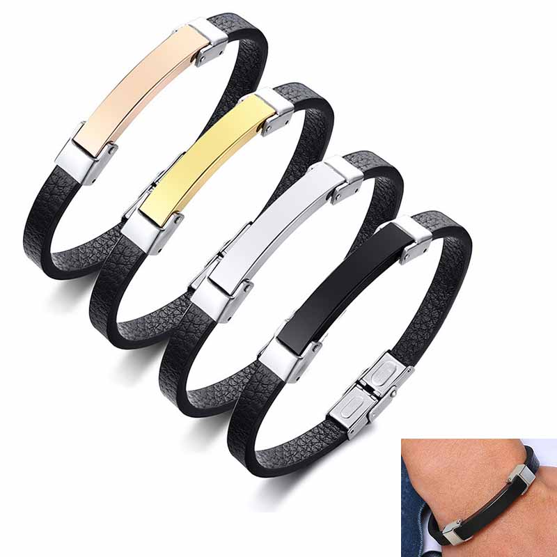 Minimalist Trendy Men's Bracelet Microfiber Leather + Titanium Steel For male Birthday Gift 4 Colors
Minimalist Trendy Men's Bracelet Microfiber Leather + Titanium Steel For male Birthday Gift 4 Colors